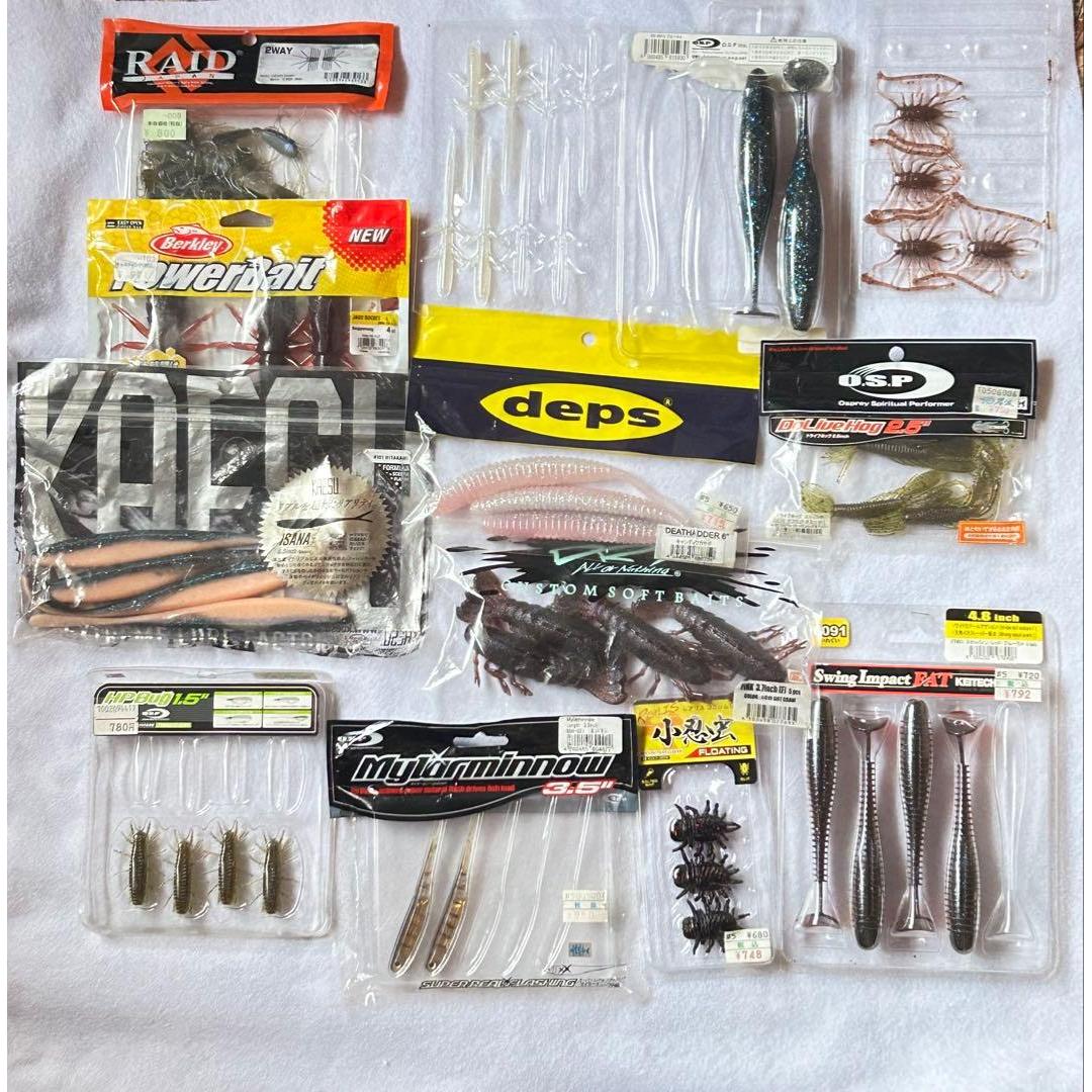 Used Bass fishing worm bulk sale OSP deps RAID KEITECH