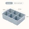 4/6/8 Grid Ice Cube Tray Silicone Ice Cube Moulds  Pot Base Packaging Box With/Without Lids Reusable Square Ice Cube Mould
