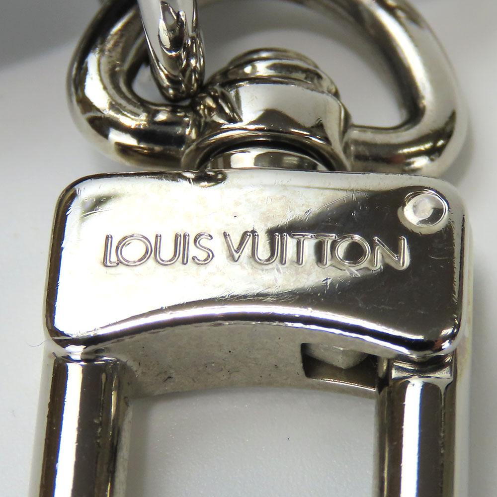 Used LOUIS VUITTON key ring Portocre LV Circle M00477 Taiga/metal gray charm