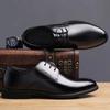 New Business Dress Leather Shoes Casual Wedding Groom British Height Increase Summer Breathable Youth Pointed