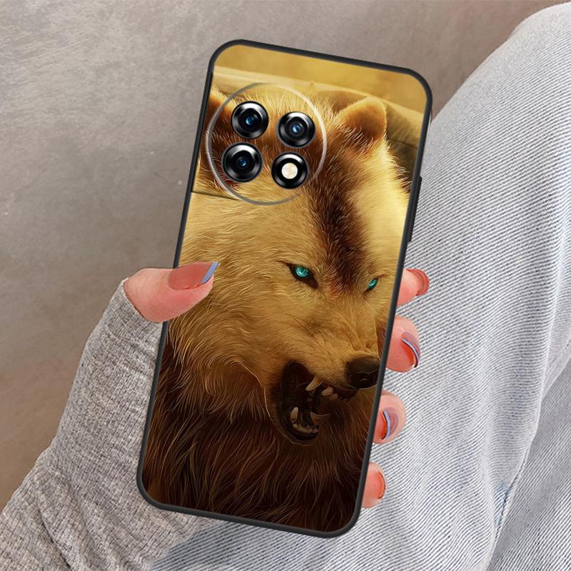 Angry Wolf Cover For OnePlus Nord 4 3 CE 2 Lite N20 N10 N30 OnePlus 8T 10T 13 13R 12 12R 11 10 Pro Case