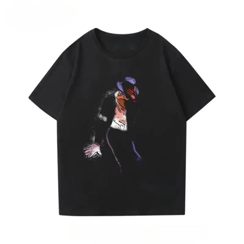 Michael Jackson MJ Král popové hudby Nové Unisex tričko Unisex Kulatý výstřih Bavlna Krátký rukáv Y2k Móda Populární tričko2026