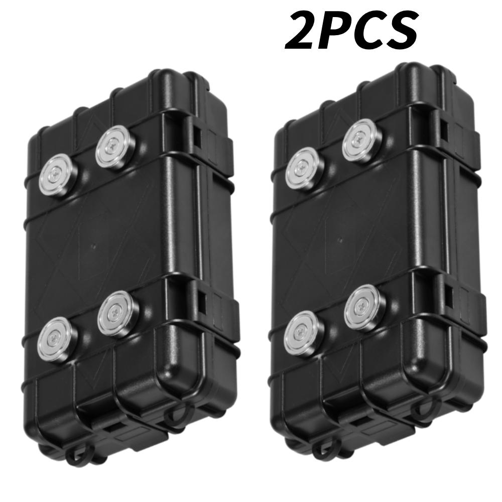 1/2PCS Upgraded New Magnetic Key Holder Box Waterproof & Dustproof Hide Car Key Box Under Car Magnet Key Storage for Outdoor Use