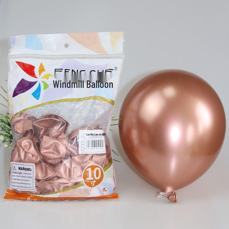 Chrome Metal Pinwheel Balloons - Round Tail, 5-36 inch, for Birthdays & Weddings