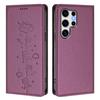For Samsung Galaxy S25 Ultra Case RFID Blocking Wallet Stand Imprinted Cat Pattern Leather Phone Cover