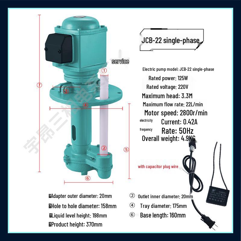 Trójfazowa elektryczna pompa oleju i wody do frezarek i tokarek - Model 120