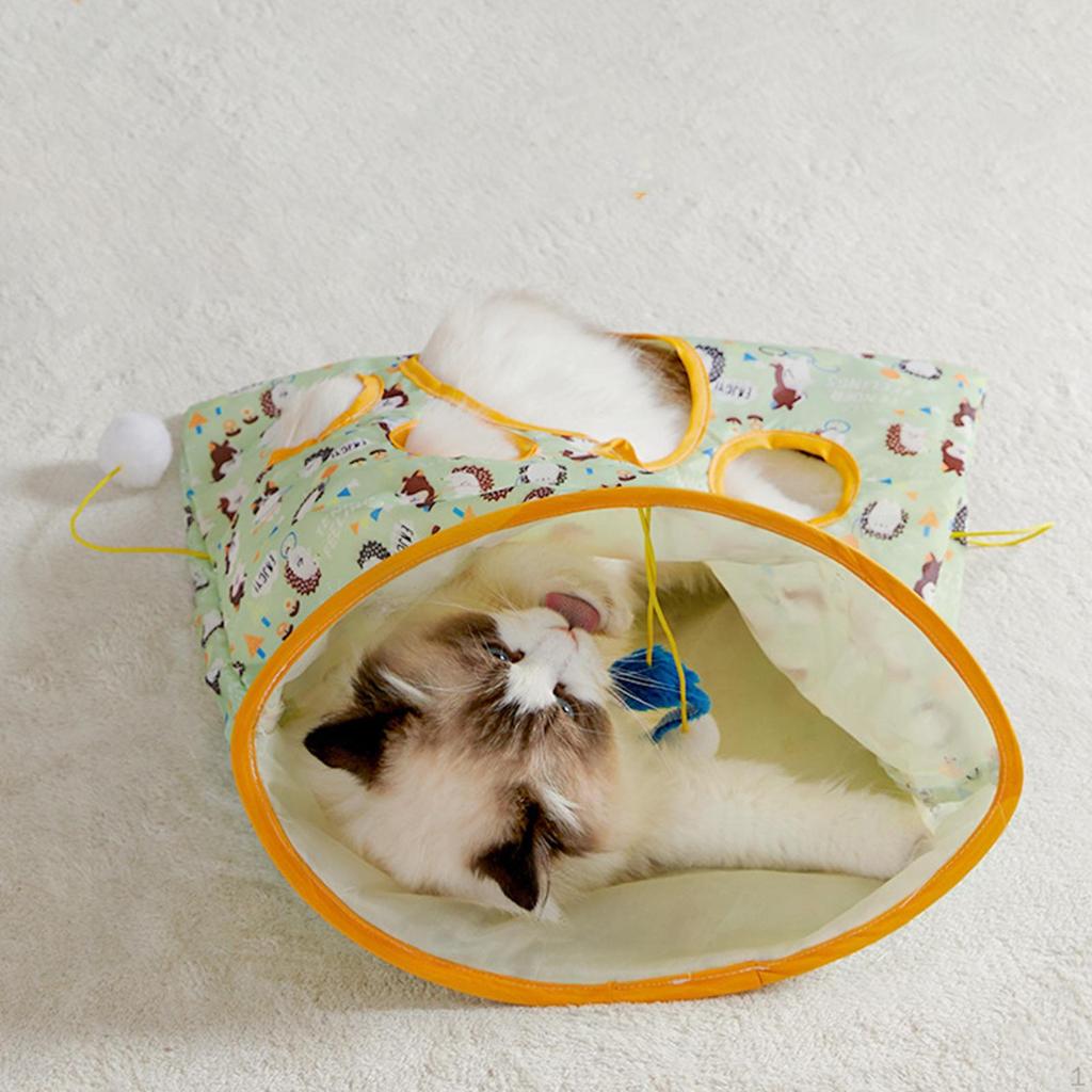 Corturi pentru pisici Crinkle Tunnel Jucării auto-interactive Interior Tub exterior Bored Pet