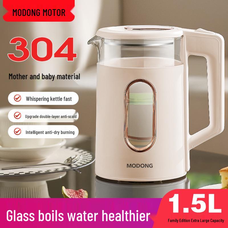 Modun Electric Glass Kettle, Auto Shut-Off, Rapid Boil, Constant Temperature, Insulated.