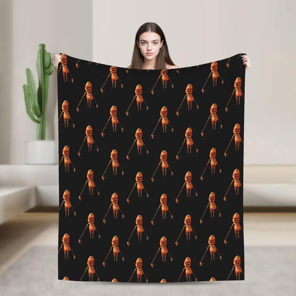 Marcus The Worm Funny Meme Robert Help Blanket Flannel Vintage Soft Throw Blanket for Home Summer