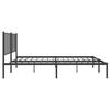 Metal Bed Frame with Headboard Black 120 x 200 cm