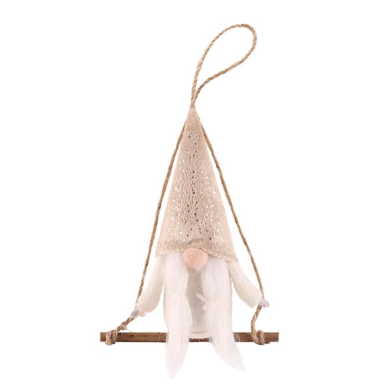 Christmas Gnome Plush Beard Elf Doll Ornament Restaurant Bar Party Backdrop