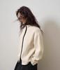 Women's Stand Collar 100% Wool Thickened Zipper Cardigan - Loose, Fashionable Autumn/Winter Knitwear Sweater.