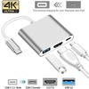 3-in-1 USB C Hub 100W Power USB 3.0 4K HDMI-compatible for MacBook Surface Chrome Steam Deck Stable USB 3.0 USB HUB Adapter