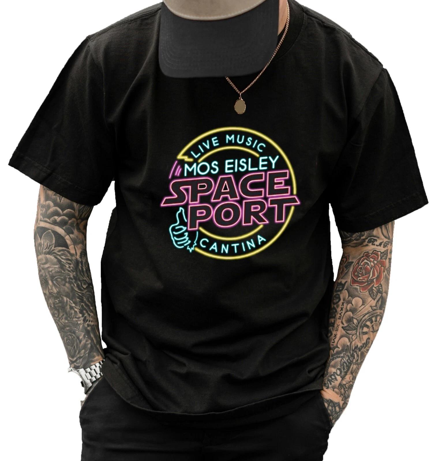 Unisex Slim Fit T-Shirt - Space Port Cantina Original Summer Crewneck Slim Fit M