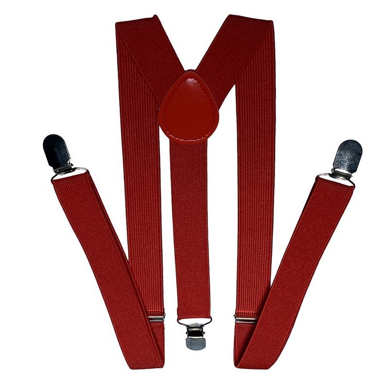 Unisex Y Back Suspenders 3 Clips Adjustable Elastic Braces