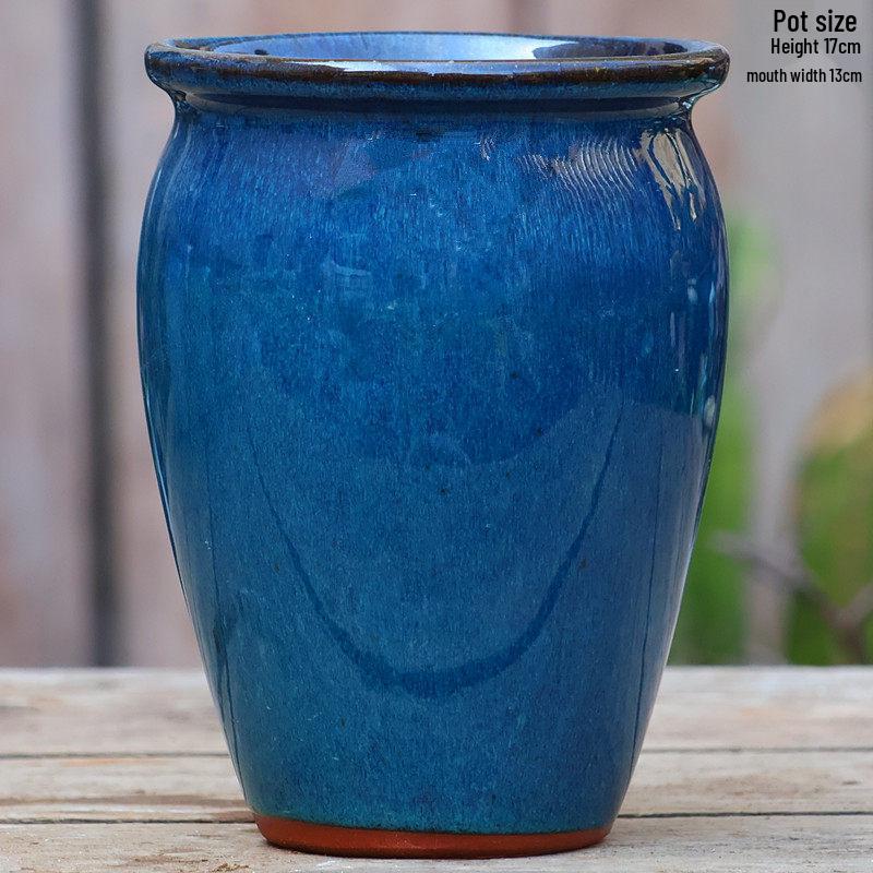 Large Handmade Coarse Ceramic Pot for Succulents and Greenery