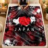 Flannel BlanketJapan Football Warm Soft Throw Blanket for Indoor Sofa Bed Living Room Use
