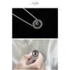 Vintage Distressed Pixiu Hollow Double Ring Pendant Clavicle Necklace For Men
