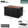 Aokedu Outdoor Foldable Storage Box with Wood Lid