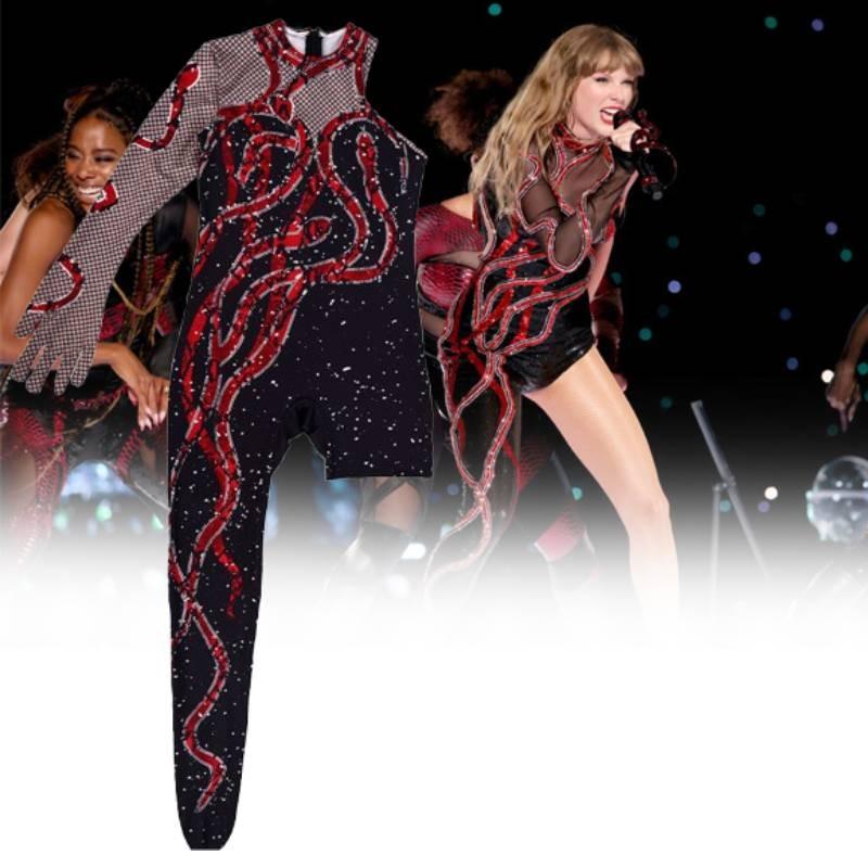 Stylish Taylor Swift Inspired Stage Performance Costume For Women In Polyester Blend