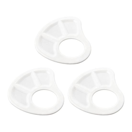 Akrilik Boya Paleti El Tipi Renk Karıştırma Tepsisi Taşınabilir Yelpaze Şeklinde Oluklu Tasarım Sanatçılar Öğrenciler İçin Mini Renk Paleti