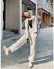 Hoodie and Tracksuit Sweatshirt with Sports Casual Loose Korean Plus NTZ05 D.IIZOO Women's Spring/Autumn 2-Piece Set, Zip-Up Pants, Loungewear, Fit,