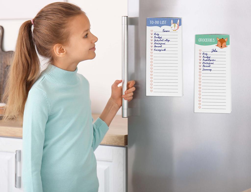 Inkdotpot Pack of 3 Magnetic Fridge To-Do List Notepads- Magnetic Memo Pads For Refrigerator-  (50 Sheets