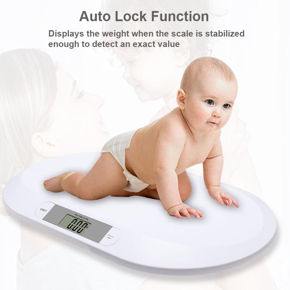 Digital Baby Scale for Weighing Up to 20kgCelsius44lb Infant Scale Newborn Baby Scale LCD Screen Display 2 Weighing Modes(kgCelsiuslb) Accurate Digita