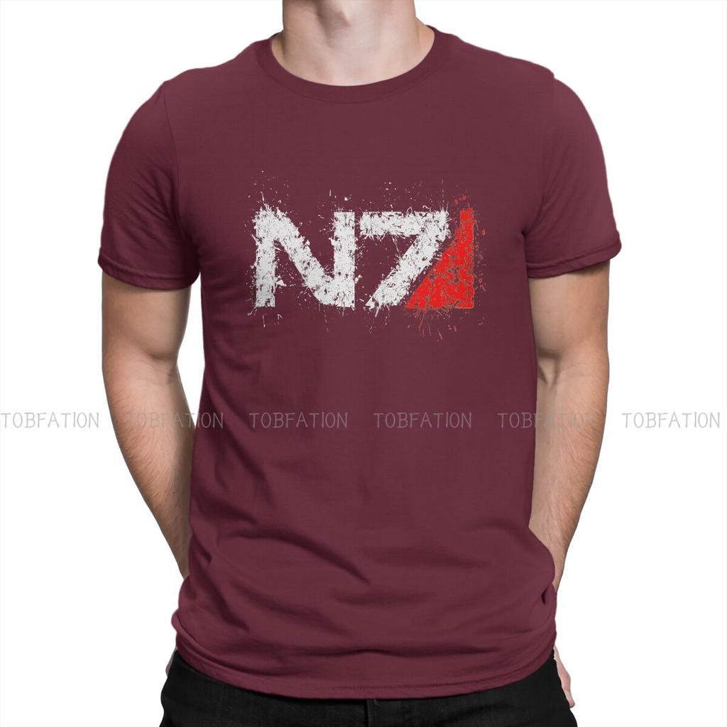 Retro TShirt For Men Mass Effect ME1 Game Clothing Fashion T Shirt 100 Cotton Print Loose Creative Gift