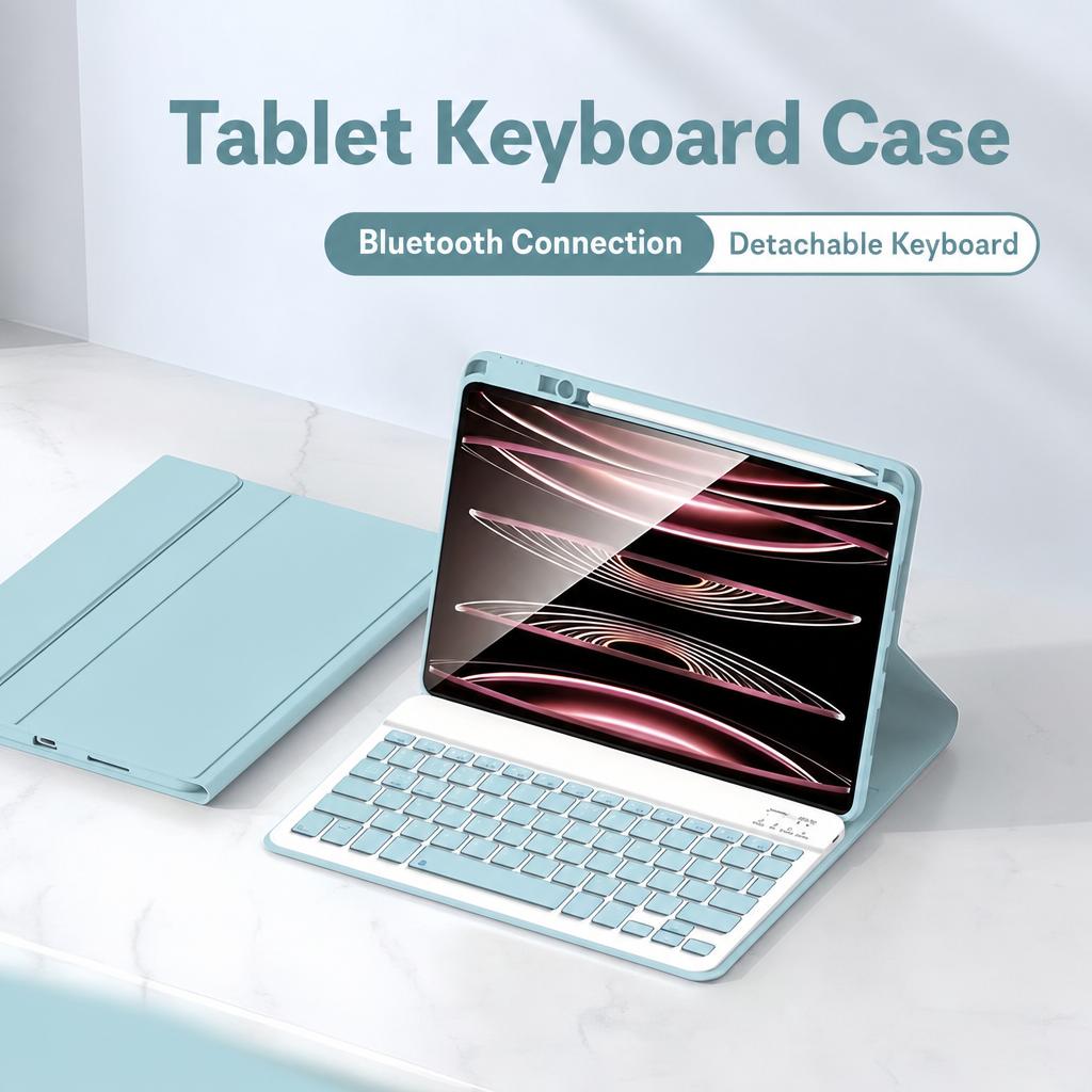 Hülle für iPad Air 11 4 5 10. Generation 10.9 11. Generation 11 Abnehmbare kabellose Bluetooth-Tastatur iPad 7. 8. 9. Generation 10.2 Hülle Ständer Ladefunktion