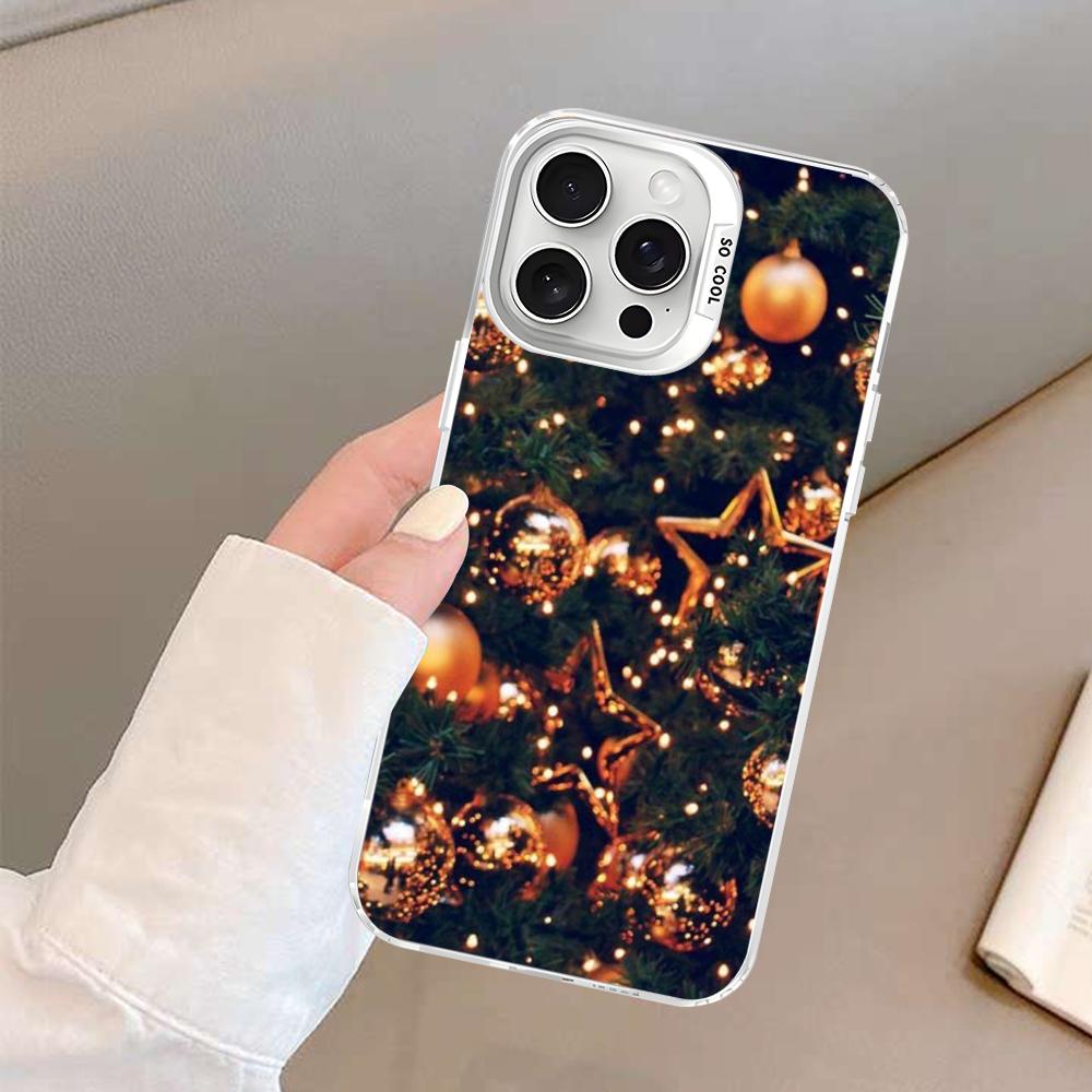 Christmas Holiday Tree New Year Phone Case For IPhone 16 15 14 13 12 11 Pro Max X XR XSMAX 8 7 Plus Matte Shockproof Back Cover