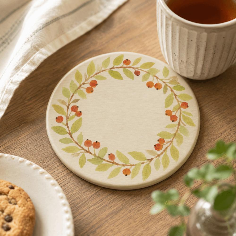 Round Heat Insulation Pad Flower Table Mats Non-Slip Cup Mat  Kitchen