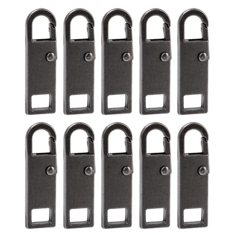 10/1Pc Universal Metal Zipper Pull Tap Replacement Instant Repair Zipper Head Puller for Clothing Bags DIY Sewing Zipper Sliders