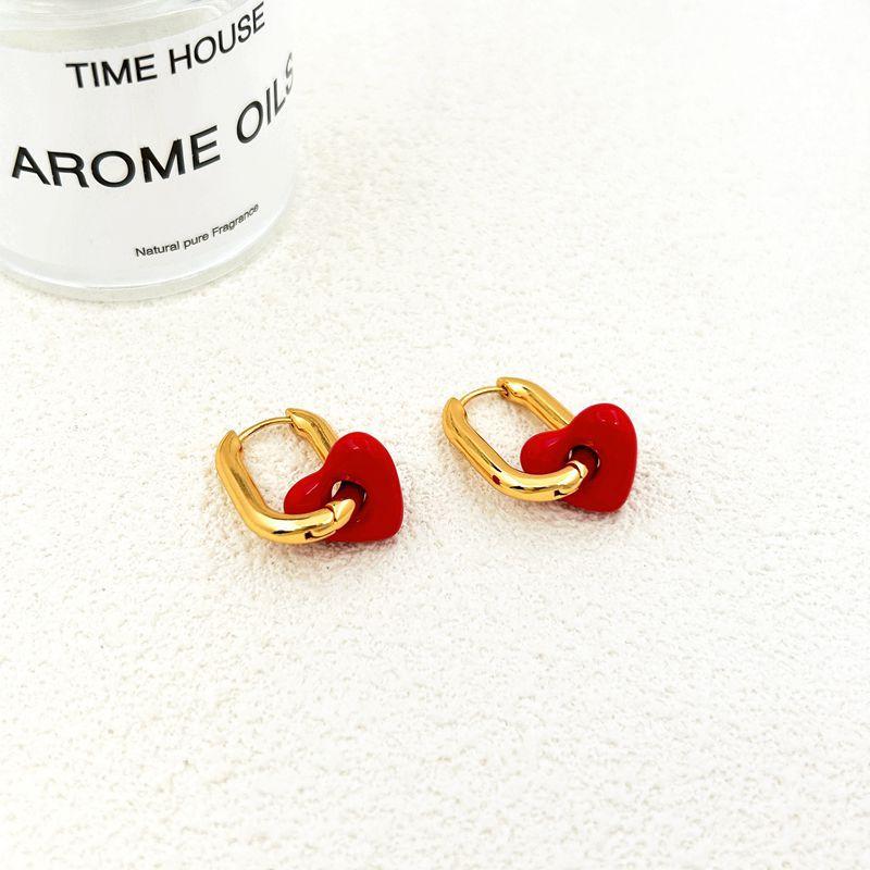 French Retro Premium Love Style Earrings Stud Earrings