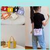 Cute Cartoon Rabbit Strawberry Print Children Shoulder Canvas Bag For Daily Use