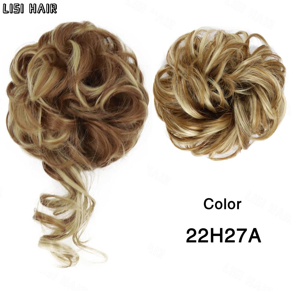 MERISIHAIR Synthetisch, 2 Stile, klassisch, zerzaust, Hochsteckfrisur, elastisch, unordentlicher Dutt, Haargummis, gefälschter Haarknoten, Donut, Pferdeschwanz, Haarknoten, Zubehör für Frauen, den täglichen Gebrauch
