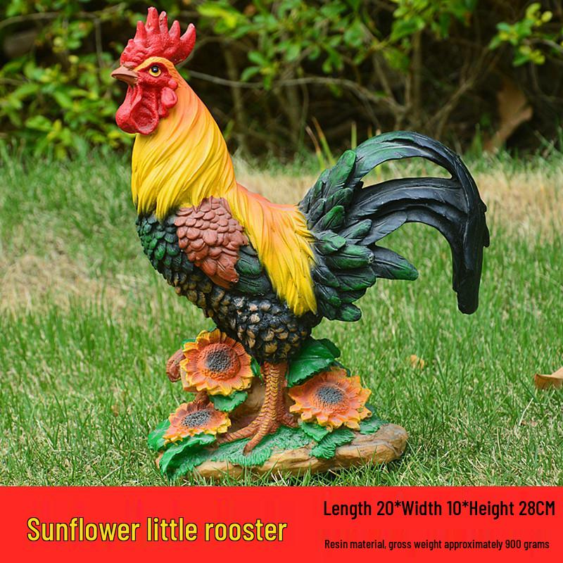 Ornamenti di Pollo in Resina: Decorazioni per Cortile e Giardino