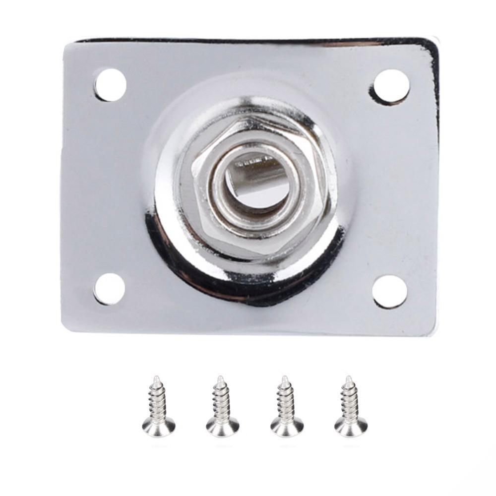 2pcs Rectangle Output Jack Plate Metal Electric Guitar Jack Electric Guitar