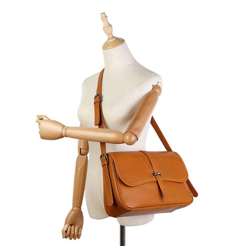 Vintage Design Genuine Leather Shoulder Bags for Women Fashion Crossbody Bag Purse Ladies Money Pack