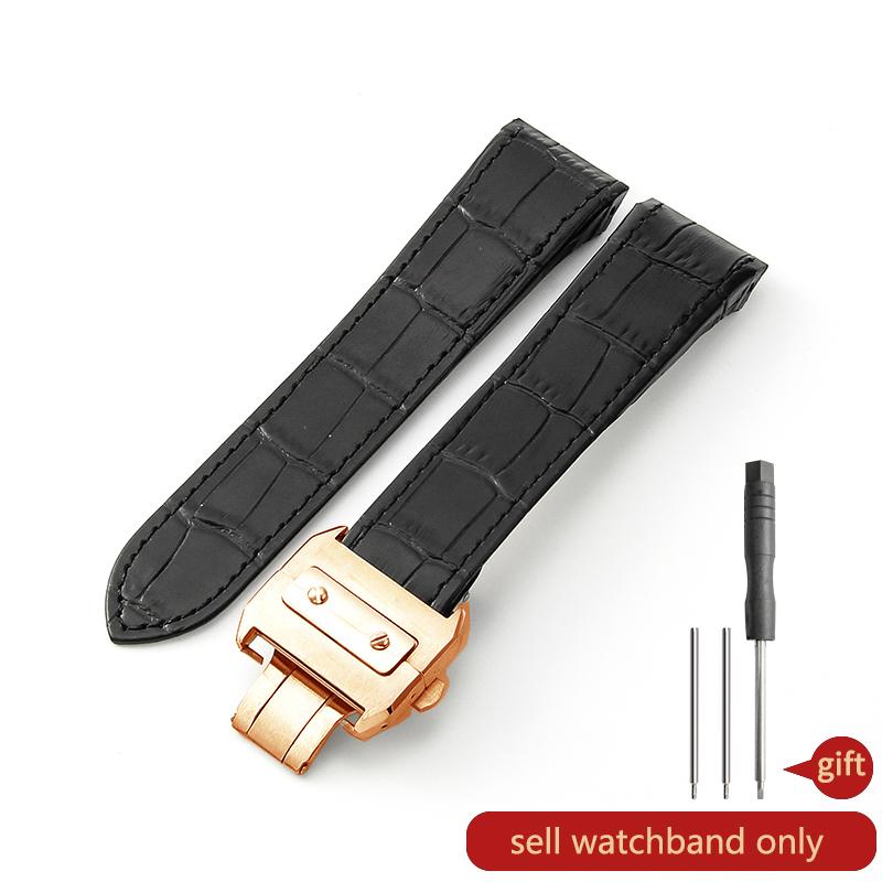 Genuine Leather Watch Strap for Cartier Sandoz Santos 100 Watch Band Soft Comfortable Watchband Accessories 20 23mm Wristband