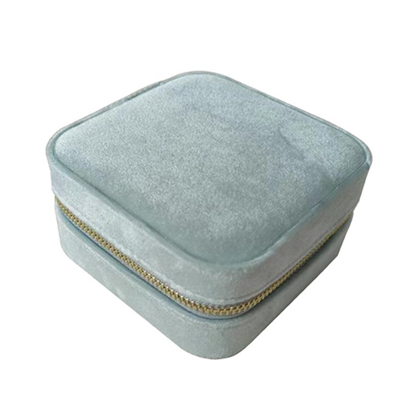 Smart Fackindelad Design Liten Kropp Handdriven Människor Sammet Multifunktionellt Skydd Smycken Dubbel Förvaringslåda