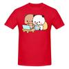 Funny Dudu Bear And Bubu Panda Watching Movie Together Unisexs Printed Tshirt Unisex T Shirtshirt Gym