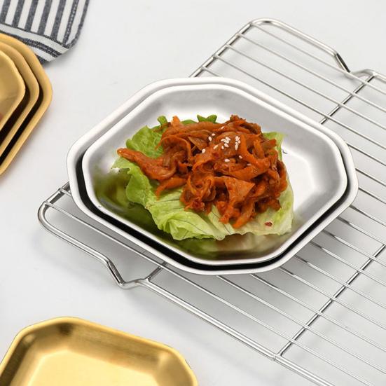 Gazpacho-tallrik Rundade kanter Färgbeständig Olika storlekar Värmebeständigt Rostfritt stål