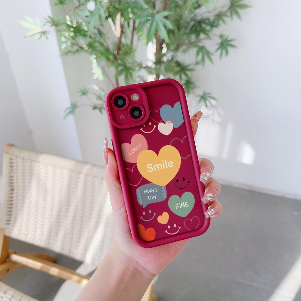 Lucky Smile Pattern Soft TPU Phone Case for iPhone 17 Air 16 15 14 Pro Max Plus 13 12 Mini 8 7 X Xs Back Cover