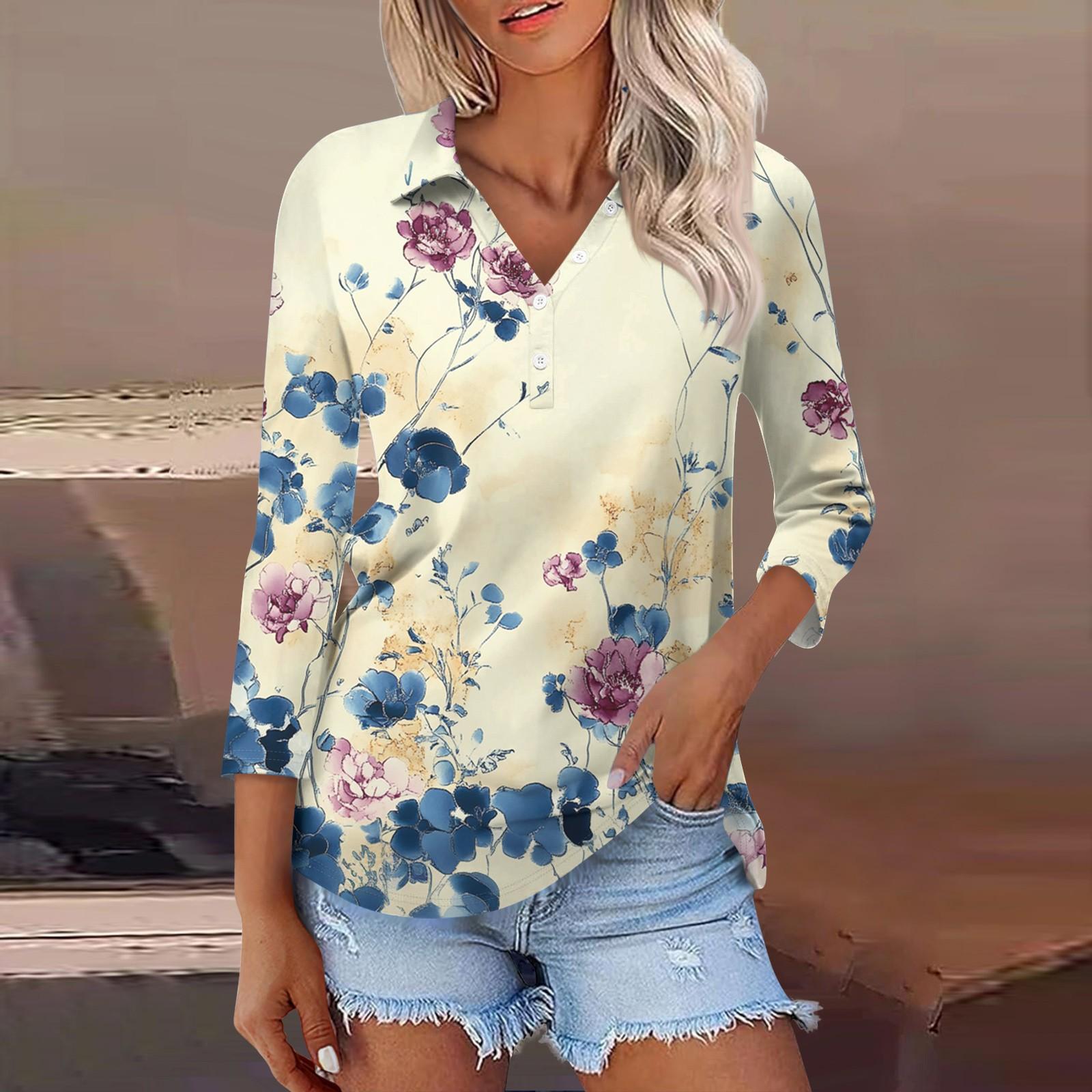 

Женская модная повседневная рубашка с отворотом и рукавом 3/4, женские топы на пуговицах L бежевый