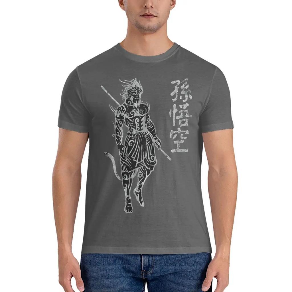 2024 The Most Popular Game Men's T Shirt Black Myth WuKong Cool Tees Short Sleeve O Neck T-Shirts Pure Cotton Gift Idea Clothing