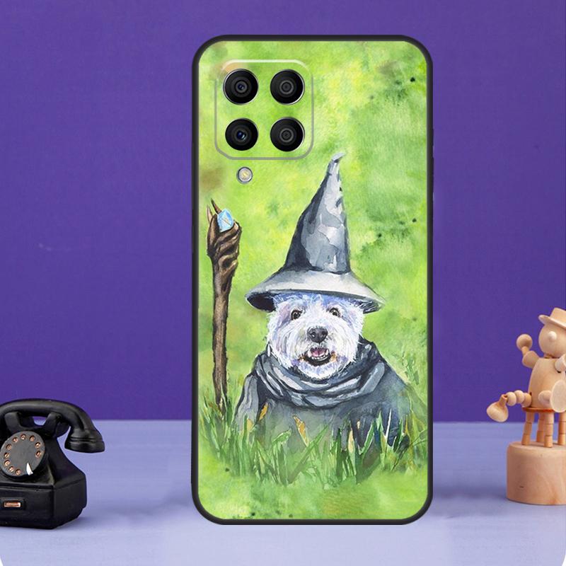 Cartoon Westie Dog Case For Samsung Galaxy M55 M35 M15 M56 M36 M16 M06 M31 M13 M33 M53 M12 M32 M52 M14 M34 M54