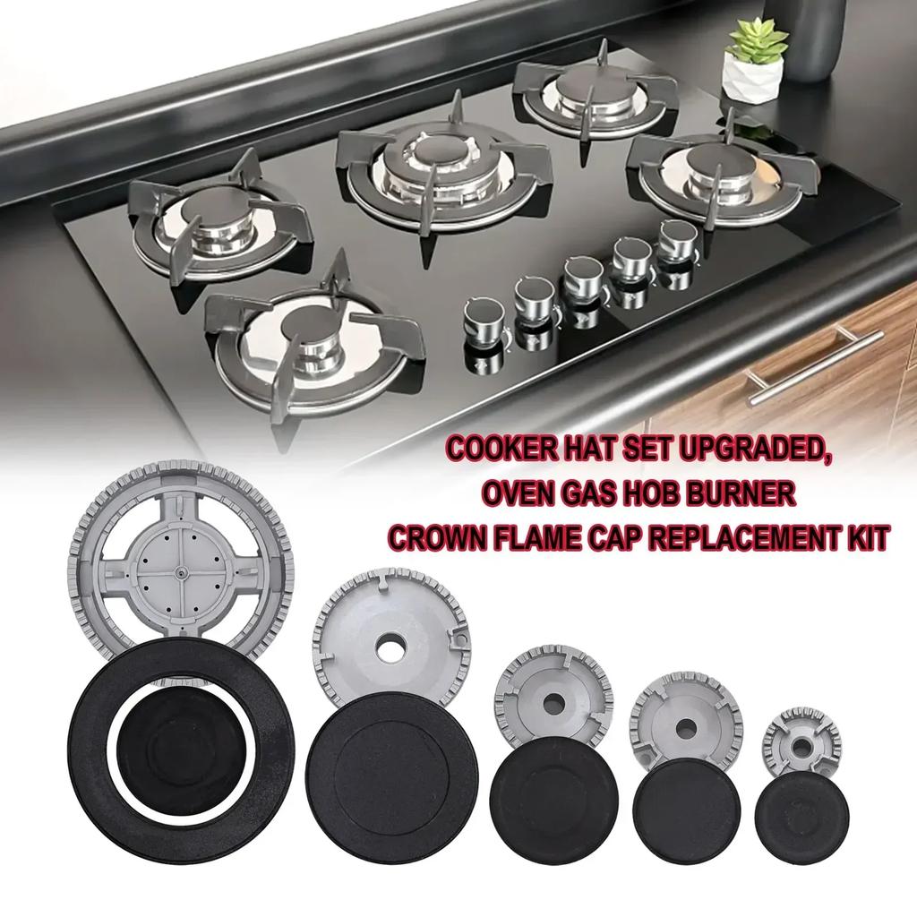 Cooking Cooker Hat Set Stove Lid Even Flame Distribution Efficient Heat Distribution For SABAF Gas Stove Burners
