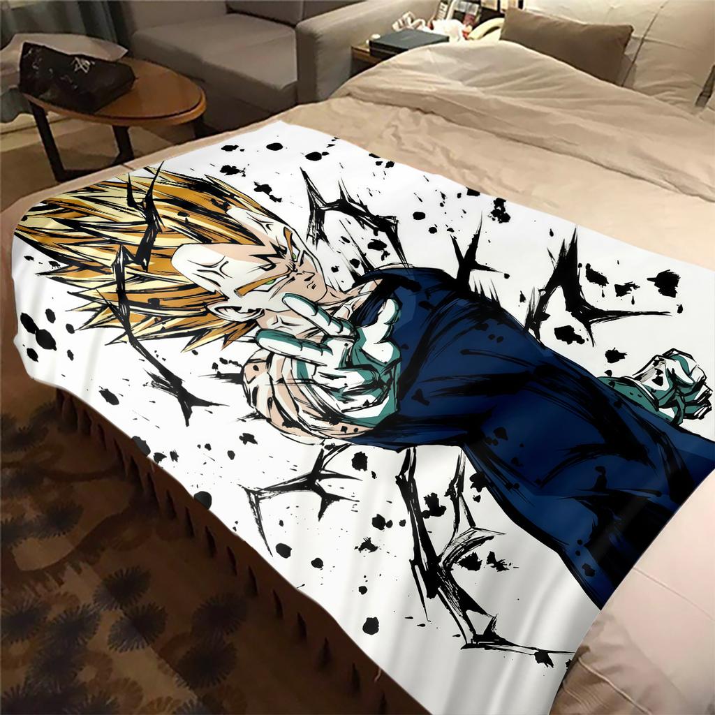 1 Stück Vegito Aufdruck Flanelldecke, Hohe Qualität für alle Jahreszeiten, Heimdekoration, Wärme und Komfort, Perfekt für Weihnachtsgeschenke