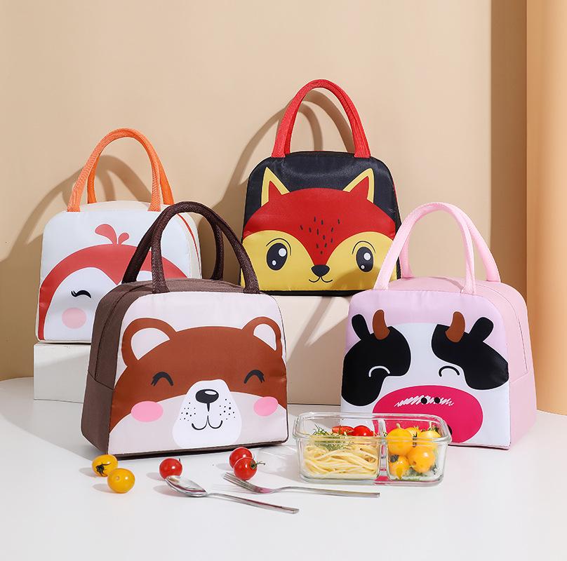 Insulated Cartoon Pet Lunch Bag for Kids – Cute Bento School Meal Tote with Thick Aluminum Foil